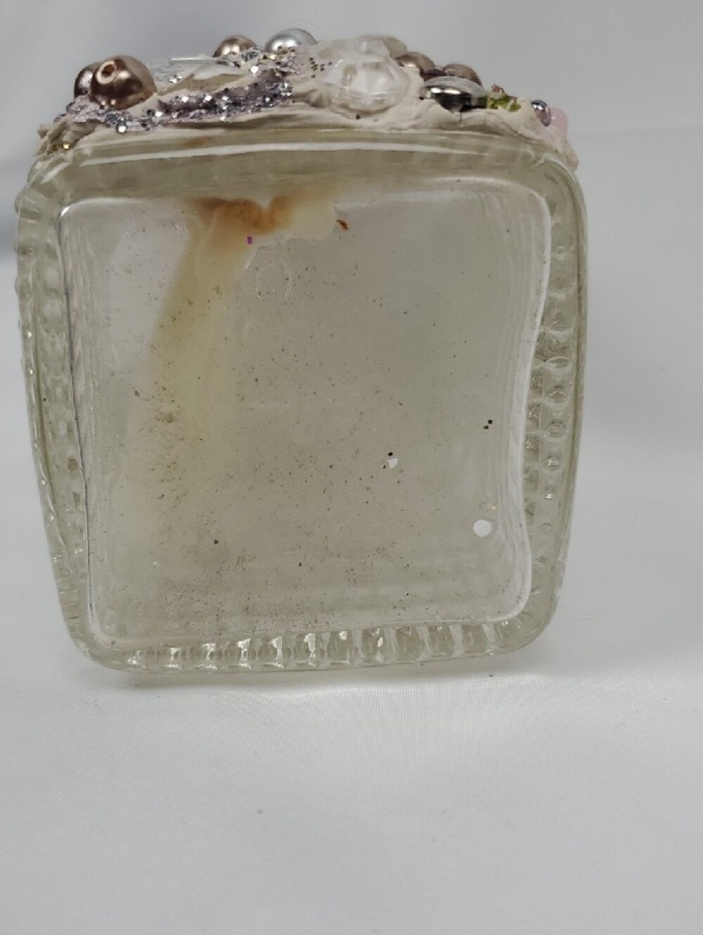 Decorative Mosaic Glass Vase with Purple Accents - Picture 6 of 6